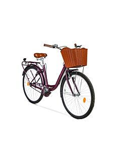 BICICLETAS PASEO TOPMEGA LUX R26 ACERO 1 VEL VIOLETA