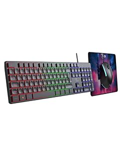 COMBO XTECH TECLADO, MOUSE Y PAD MOUSE XTK-535S GAMER HASHA RGB USB (XTK-535S)
